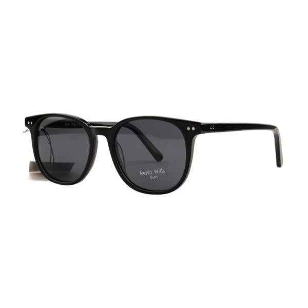 HENRI WILLS SUNGLASSES HWS039C1 DION - BLACK 51-17-145