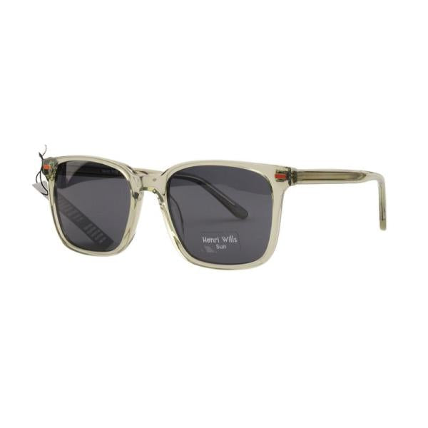 HENRI WILLS SUNGLASSES HWS041C1 LIAM - GREEN CRYSTAL 54-20-145