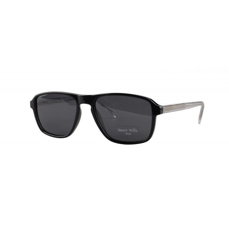 HENRI WILLS SUN HWS007C1 HUNTER - BLACK/CRYSTAL 54-17-145