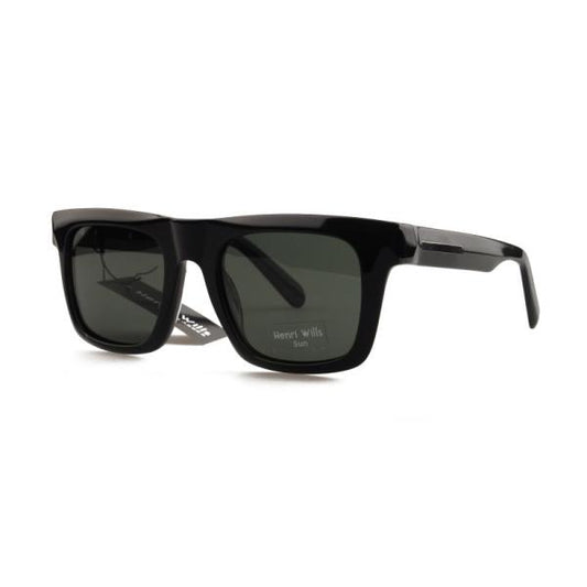 HENRI WILLS SUNGLASSES HWS033C1 DEAN - BLACK 52-21-145