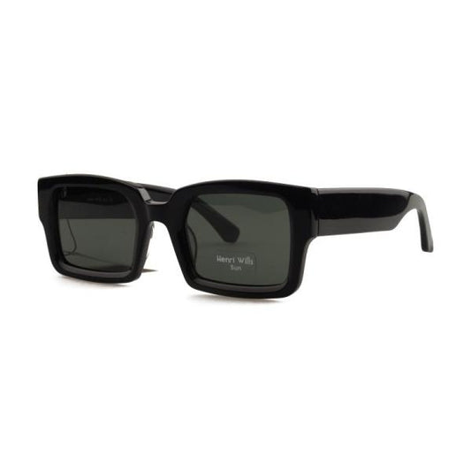 HENRI WILLS SUNGLASSES HWS035C1 DILLON - BLACK 51-23-145