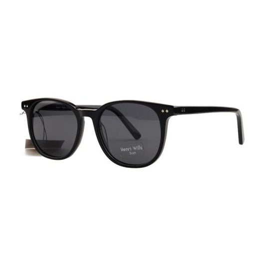 HENRI WILLS SUNGLASSES HWS039C1 DION - BLACK 51-17-145