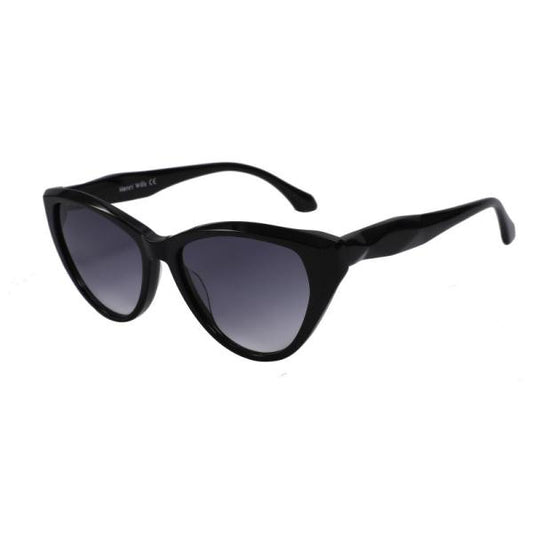 HENRI WILLS SUNGLASSES HWS043C1 MADDIE MADDIE - BLACK 53-16-145