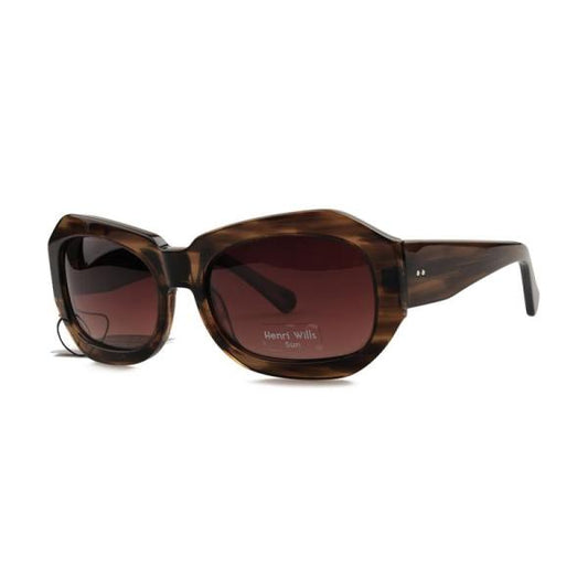 HENRI WILLS SUNGLASSES HWS063C2 MACY - BROWN 56-20-136