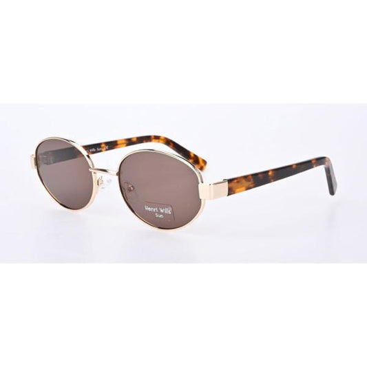 HENRI WILLS SUNGLASSES HWS068C1 VIOLETTA - GOLD/TORT/BROWN 54-20-135