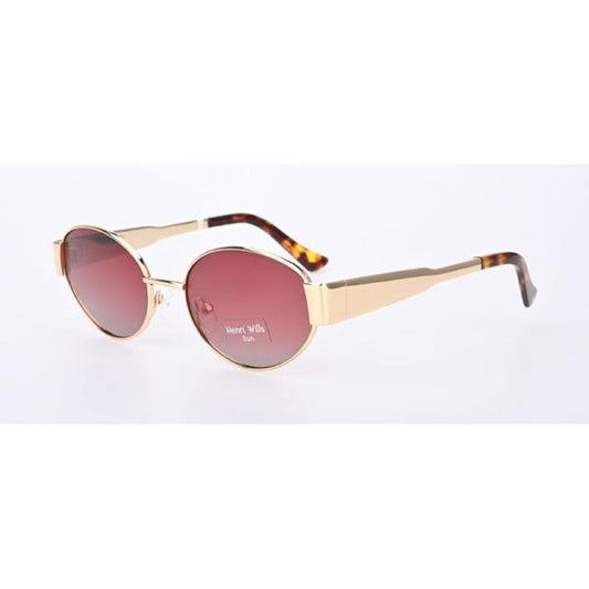 HENRI WILLS SUNGLASSES HWS069C1 VITA - GOLD/PINK 54-19-140