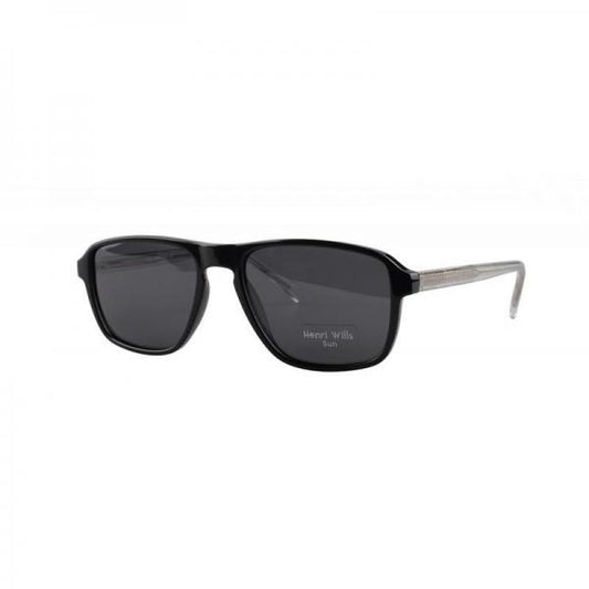 HENRI WILLS SUN HWS007C1 HUNTER - BLACK/CRYSTAL 54-17-145